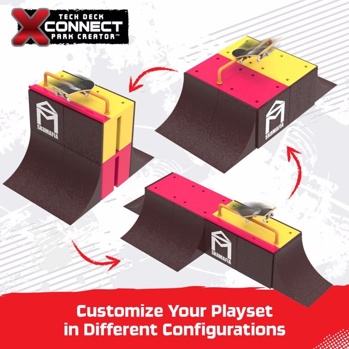 Tech Deck X-Connect Park Creator Vert Wall 2.0 - 1 Μινιατούρα Τροχοσανίδα και 1 Ράμπα (2014010) - Fun Planet