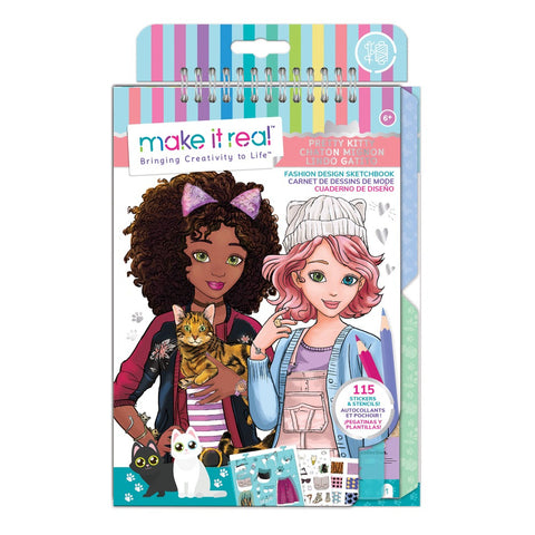 Make it Real - Fashion Design Sketchbook Pretty Kitty (3204) - Fun Planet