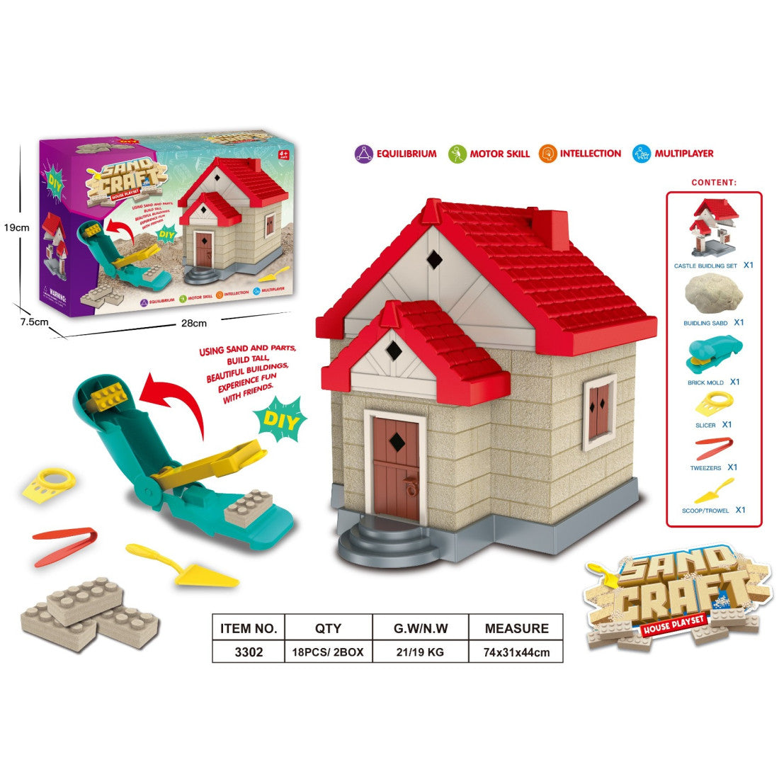 Μαγική Άμμος DIY Σπίτι 750gr (3302) - Fun Planet