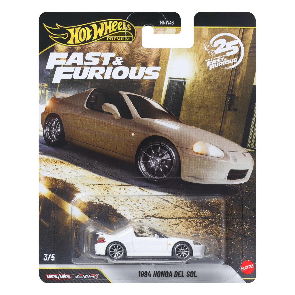 Hot Wheels Premium Αυτοκινητάκια Fast & Furious 25 Years Of Fast & Furious 1994 Honda Del Sol (JHW63) - Fun Planet
