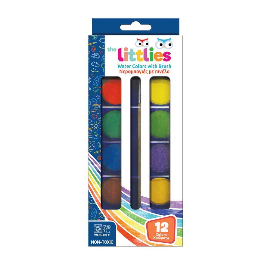 Νερομπογιές Ζωγραφικής The Littlies Οβάλ με Πινέλο (646087) - Fun Planet