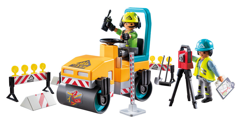 Playmobil Action Heroes Οδοστρωτήρας και Εργάτες (71751) - Fun Planet