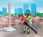 Playmobil Action Heroes Οδοστρωτήρας και Εργάτες (71751)