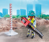 Playmobil Action Heroes Οδοστρωτήρας και Εργάτες (71751)