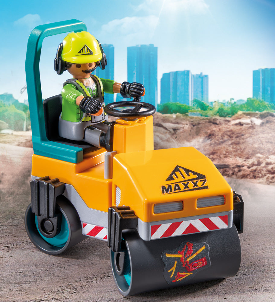 Playmobil Action Heroes Οδοστρωτήρας και Εργάτες (71751) - Fun Planet