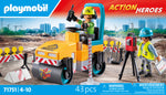 Playmobil Action Heroes Οδοστρωτήρας και Εργάτες (71751)