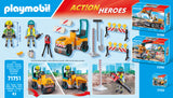 Playmobil Action Heroes Οδοστρωτήρας και Εργάτες (71751)