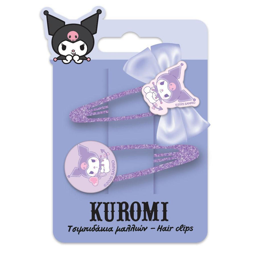 Τσιμπιδάκια Μαλλιών Σετ 2 τεμάχια Kuromi (490154) - Fun Planet