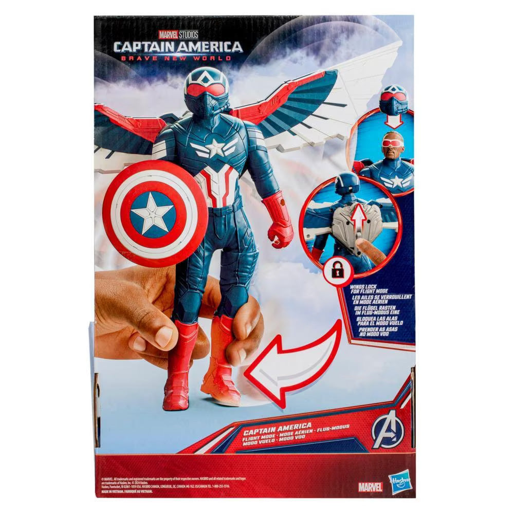 Marvel Captain America Brave New World Captain America Flight Mode Action Figure (F9298)