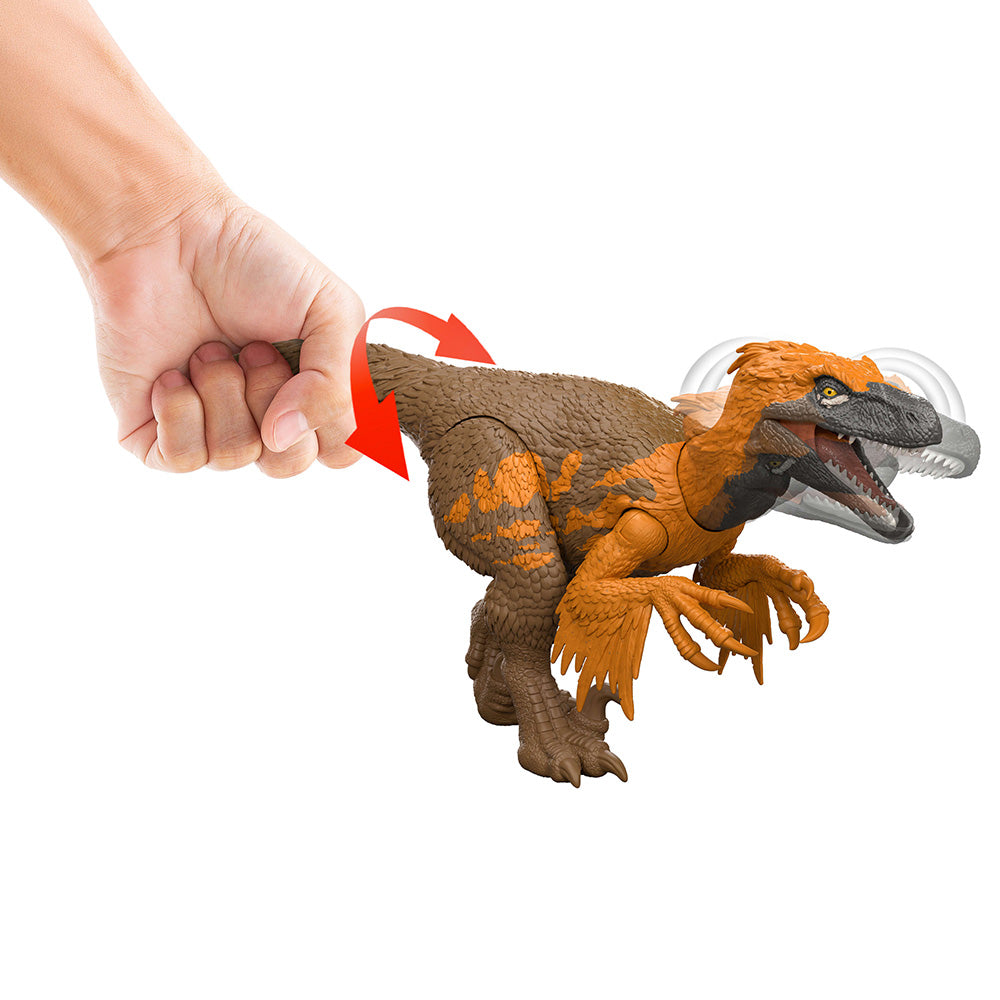 Jurassic World Rebirth Wild Roar Δεινόσαυροι με Κινούμενα Μέλη Λειτούργια Επίθεσης & Ήχους Utahraptor (JGC80) - Fun Planet