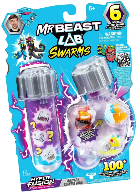 Mr Beast Lab Swarms Hyper Fusion Series Lab Pack με 6 Φιγούρες Micro Beast (BTR16000)