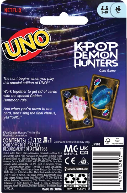 UNO K-Pop Demon Hunters (JRV01)