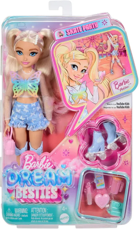Barbie Dream Besties Roller Skate Κούκλα Barbie Malibu (JFX96) - Fun Planet