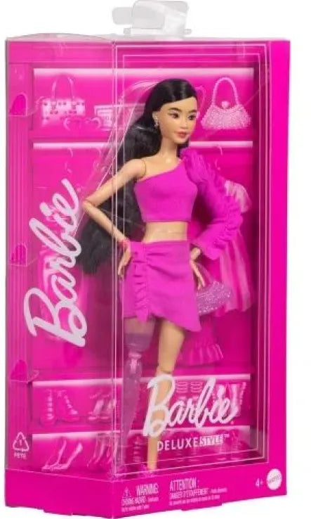 Barbie Κούκλα Deluxe Fashionstas Μελαχρινή (HYV26) - Fun Planet