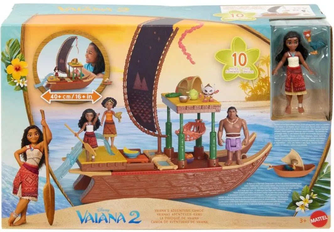 Disney Princess Μίνι Κούκλες Vaiana Βαϊάνα & Καράβι (JBT78) - Fun Planet