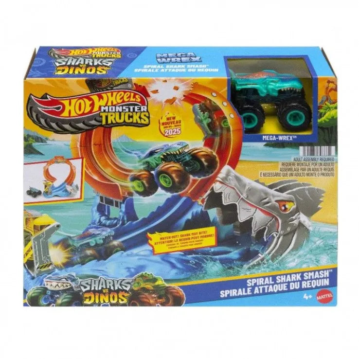 Hot Wheels Monster Trucks Πίστα Σούπερ Λουπ Με Καρχαρία (JFR08)