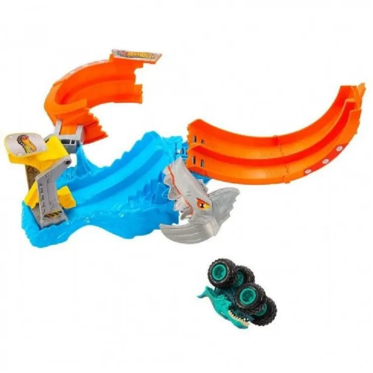 Hot Wheels Monster Trucks Πίστα Σούπερ Λουπ Με Καρχαρία (JFR08)