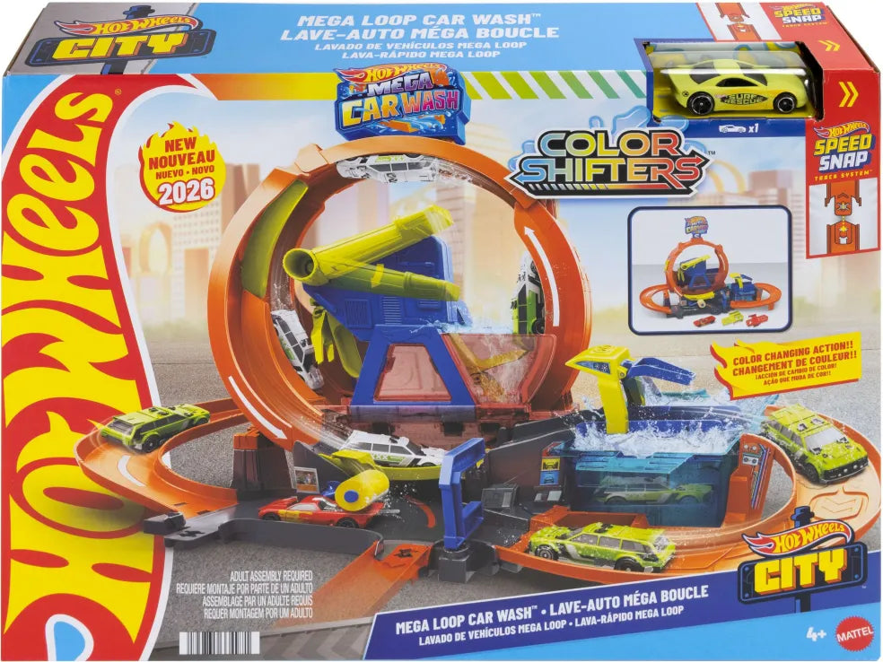 Hot Wheels Monster Trucks Color Shifters Color Lightning Playset with Crocodile (HGV14)