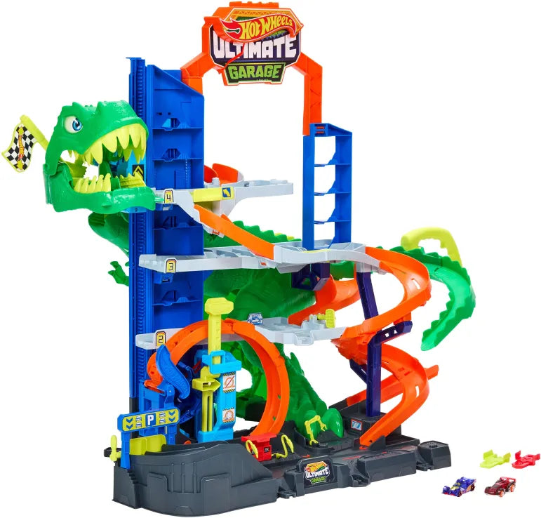 Hot Wheels Monster Trucks Color Shifters Color Lightning Playset with Crocodile (HGV14)