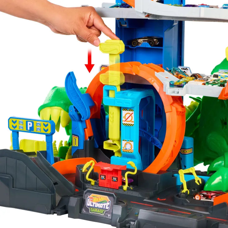 Hot Wheels Monster Trucks Color Shifters Color Lightning Playset with Crocodile (HGV14)