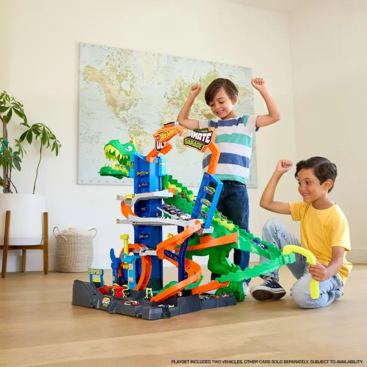 Hot Wheels Monster Trucks Color Shifters Color Lightning Playset with Crocodile (HGV14)