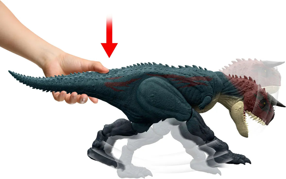 Jurassic World Δεινόσαυρος Καρνόταυρος Που Δαγκώνει & Επιτίθεται (JKG85)