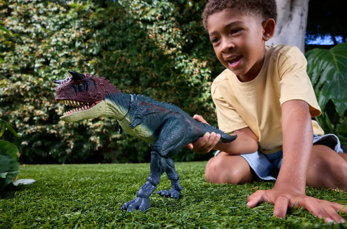 Jurassic World Δεινόσαυρος Καρνόταυρος Που Δαγκώνει & Επιτίθεται (JKG85)