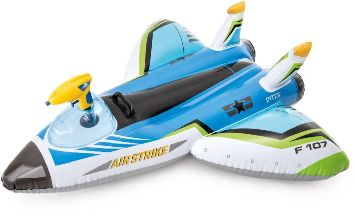 Intex Water Gun Plane Ride-On 117x117cm Μπλε (57536NP) - Fun Planet