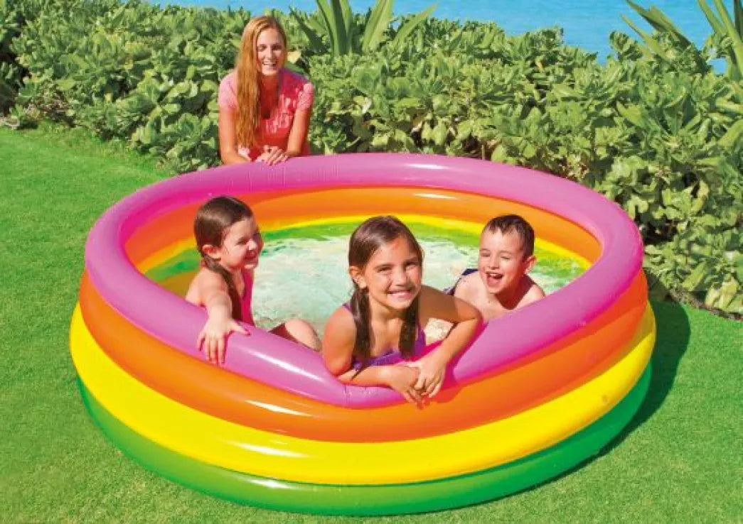 Intex Πισίνα 4 Δαχτυλίδια Sunset Glow 168x46cm (56441NP) - Fun Planet