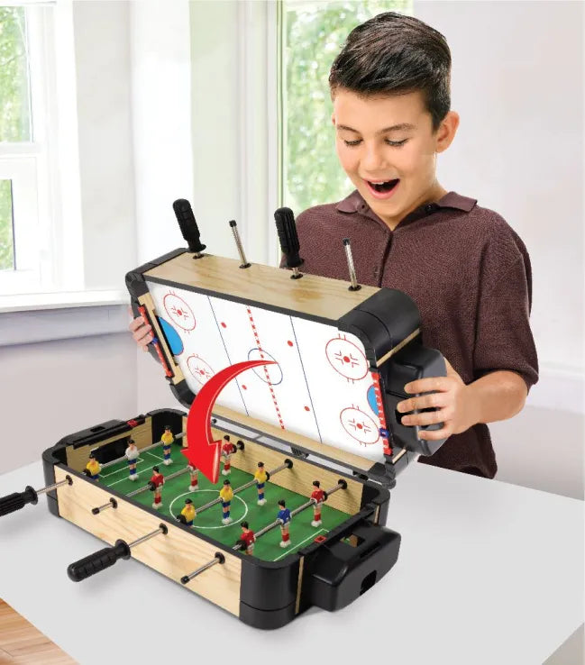 MAM Ξύλινο Ποδοσφαιράκι & Air Hockey Tabletop 2 In 1 (MA3150BH) - Fun Planet