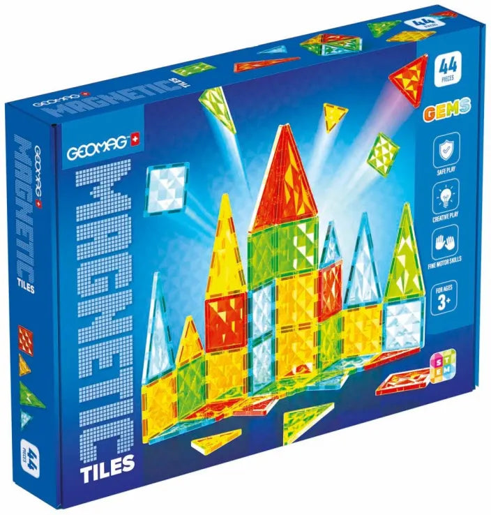 Geomag Magnetic Tiles Gems 44pcs (PF.224.102.00) - Fun Planet