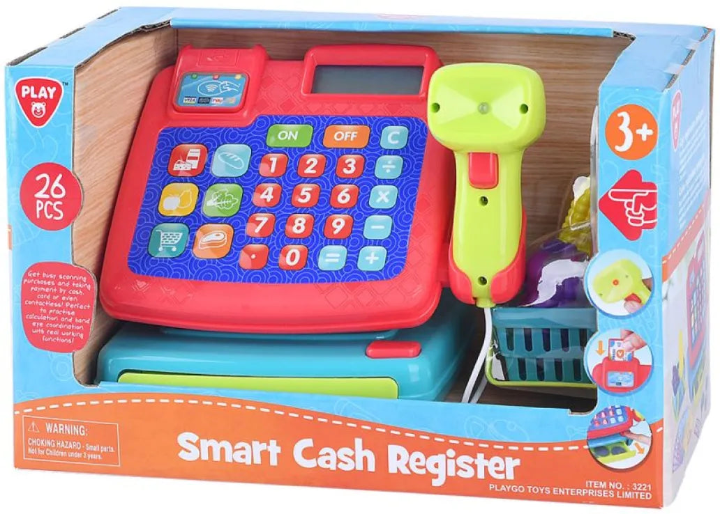 Playgo Smart Ταμειακή Μηχανή Μπαταρίας B/O 26 τεμάχια (3221)