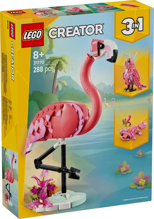 LEGO Creator 3in1 Wild Animals: Pink Flamingo (31170) - Fun Planet