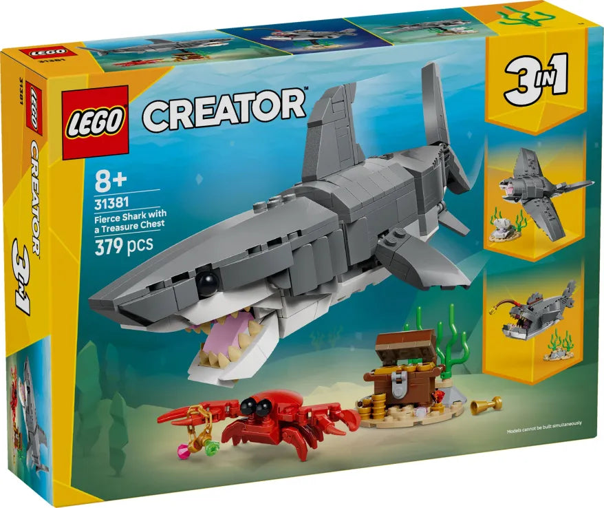 LEGO Creator 3in1 Fierce Shark With A Treasure Chest (31381)
