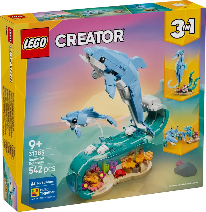 LEGO Creator 3in1 Sea Animals: Beautiful Dolphins (31385)