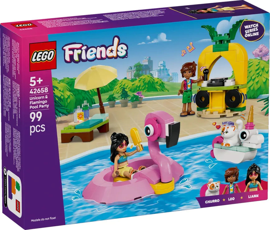 LEGO Friends Unicorn & Flamingo Pool Party (42658) - Fun Planet