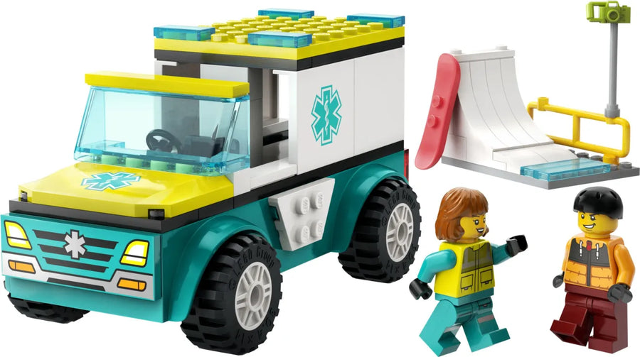 LEGO City Emergency Ambulance and Snowboarder (60403) - Fun Planet