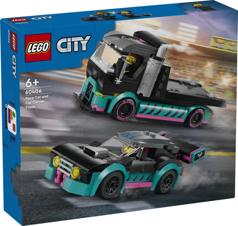 LEGO City Race Car & Car Carrier Truck (60406) - Fun Planet
