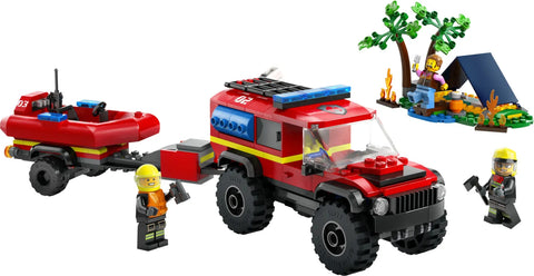 LEGO City 4X4 Fire Truck with Rescue Boat (60412) - Fun Planet