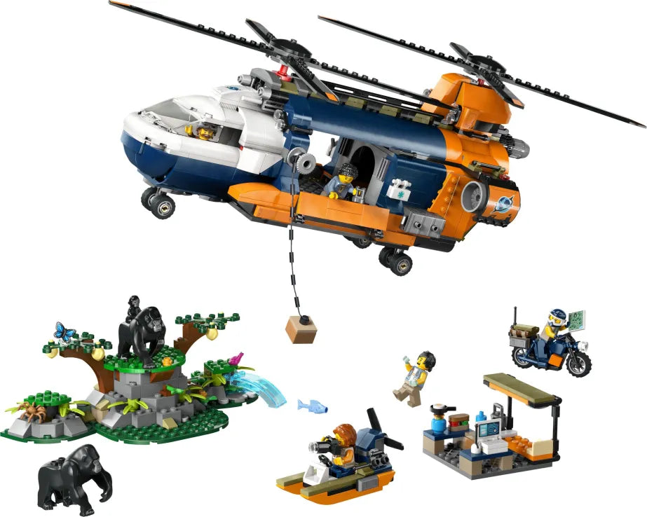LEGO City Jungle Explorer Helicopter At Base Camp (60437) Fun Planet