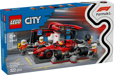 LEGO City F1® Pit Stop & Pit Crew With Ferrari Car (60443)