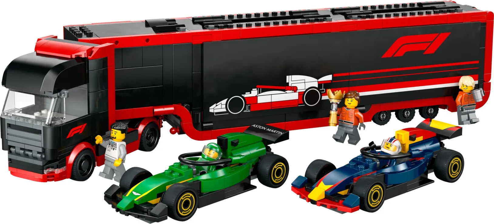 LEGO City F1 Truck With RB20 & AMR24 F1 Cars (60445) - Fun Planet