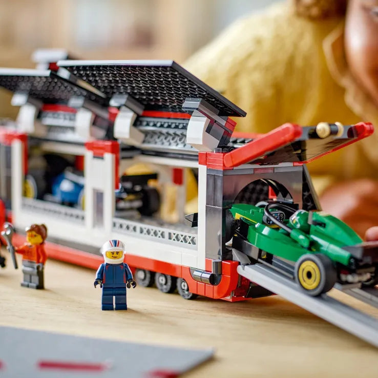 LEGO City F1 Truck With RB20 & AMR24 F1 Cars (60445) - Fun Planet