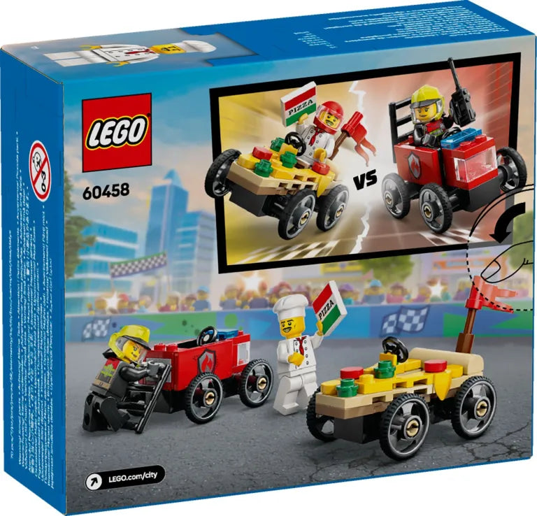 LEGO City Pizza vs. Fire Truck Race Car Pack (60458) - Fun Planet