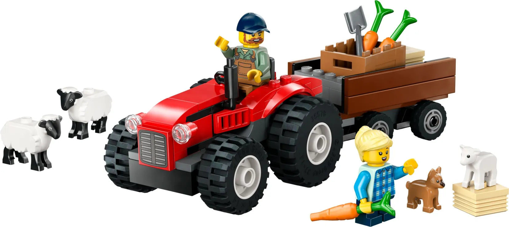LEGO City Red Farm Tractor With Trailer & Sheep (60461) - Fun Planet