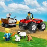LEGO City Red Farm Tractor With Trailer & Sheep (60461)