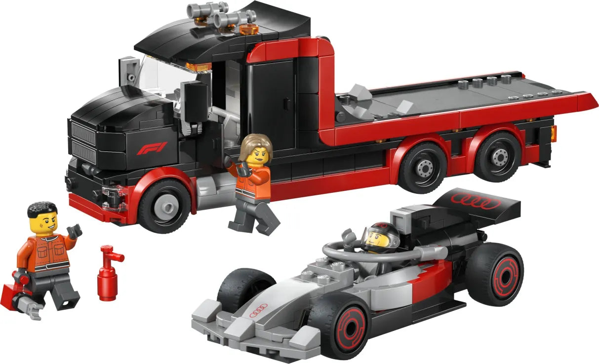 LEGO City F1 Display Truck With AUDI F1 Race Car (60493) - Fun Planet
