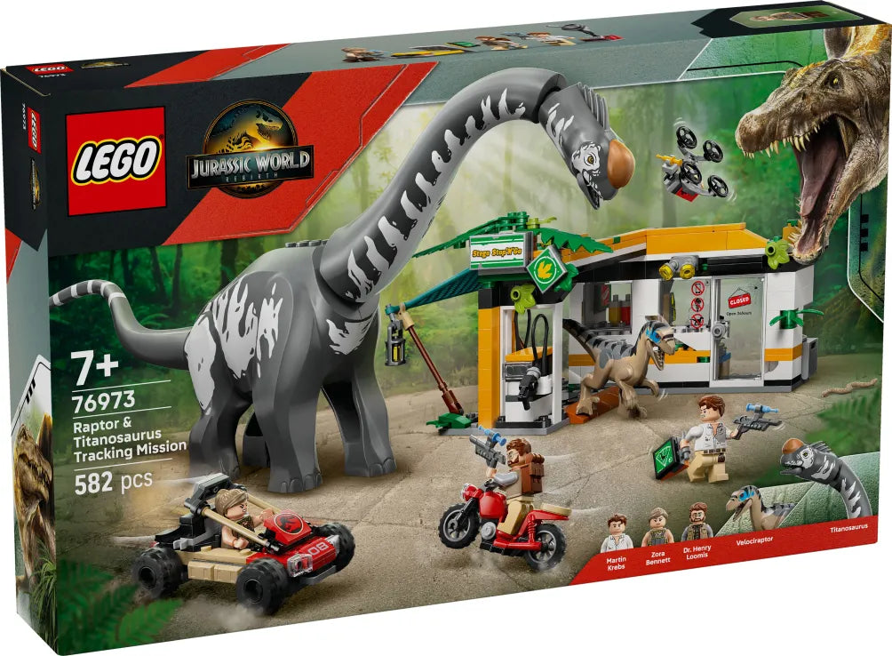 LEGO Jurassic World Raptor & Titanosaurus Tracking Mission (76973)