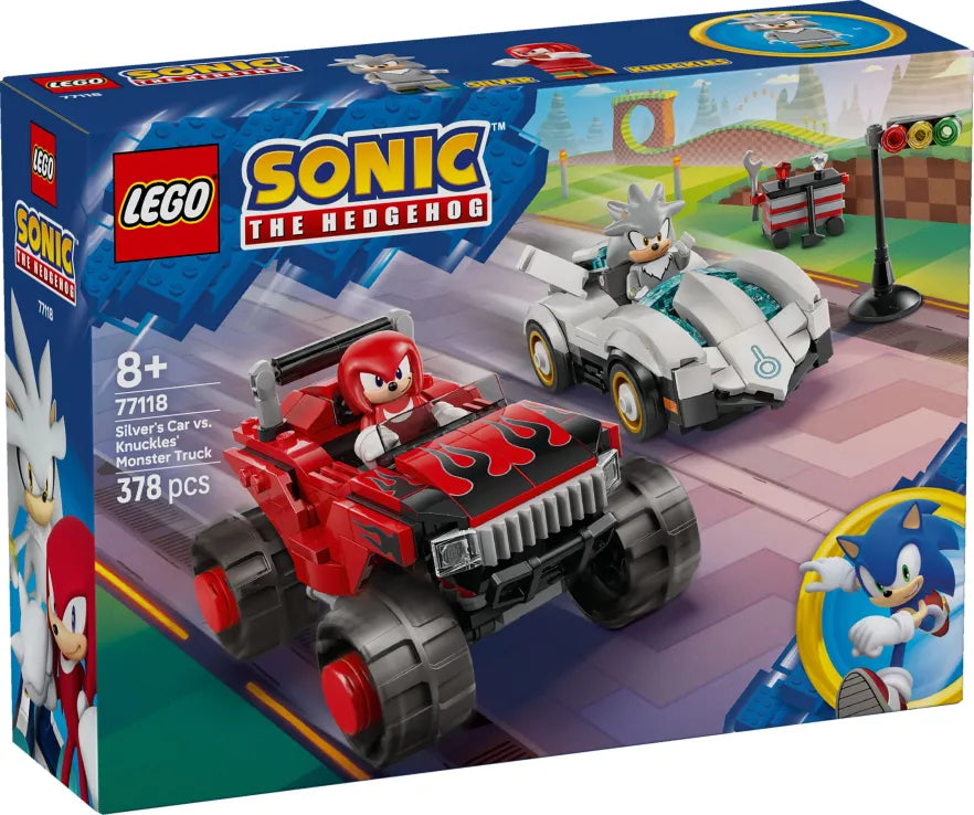 LEGO Sonic The Hedgehog Silver's Car vs. Knuckles' Monster Truck (77118)