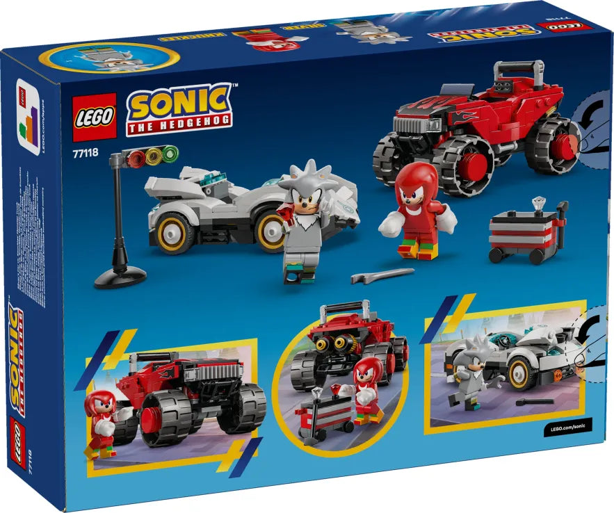 LEGO Sonic The Hedgehog Silver's Car vs. Knuckles' Monster Truck (77118)